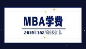 2019年全國(guó)192所院校MBA學(xué)費(fèi)匯總