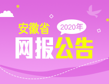 2020年安徽省碩士研究生招生考試網(wǎng)報(bào)公告匯總