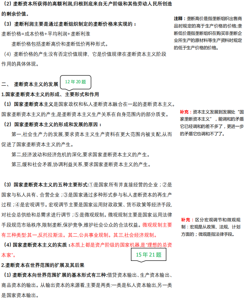 2021考研政治:馬克思主義基本原理概論必背考點（Ⅶ）