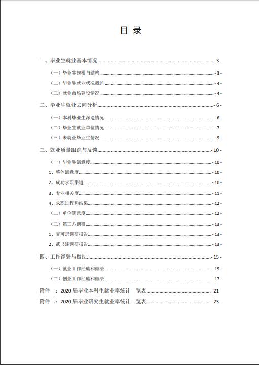 北京科技大學(xué)2020年畢業(yè)生就業(yè)質(zhì)量年度報(bào)告