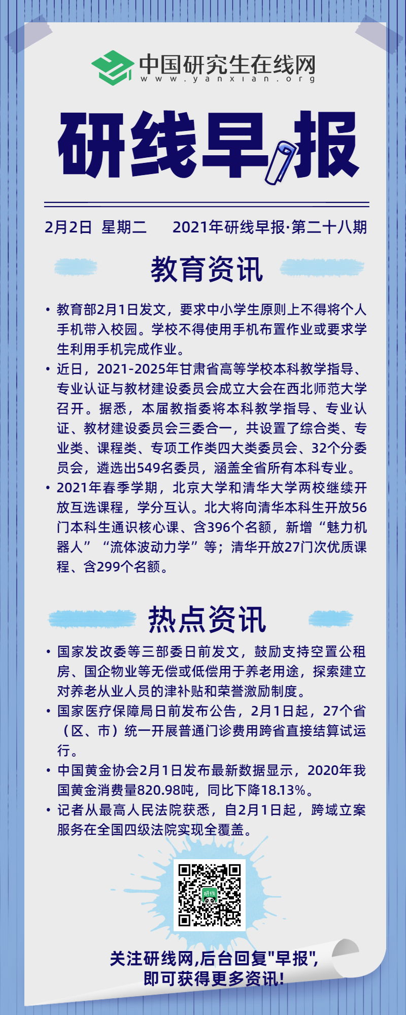 【2021年研線早報·第二十八期】2月2日