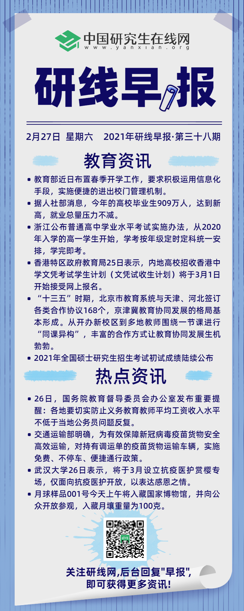 【2021年研線早報(bào)·第三十八期】2月27日