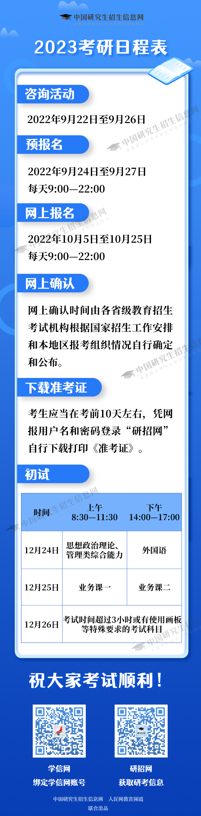 2023考研時(shí)間定了！研究生們，要準(zhǔn)備好報(bào)名啦！