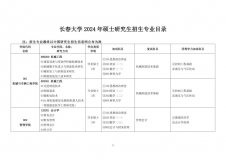 2024考研專業(yè)目錄：長春大學(xué)2024年碩士研究生招生專業(yè)目錄